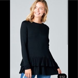 NWT black tunic top